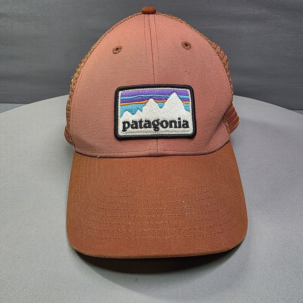 Patagonia P-6 Logo Trucker‎ Hat Snapback Burnt Orange Mountain Meshback Cap Hats